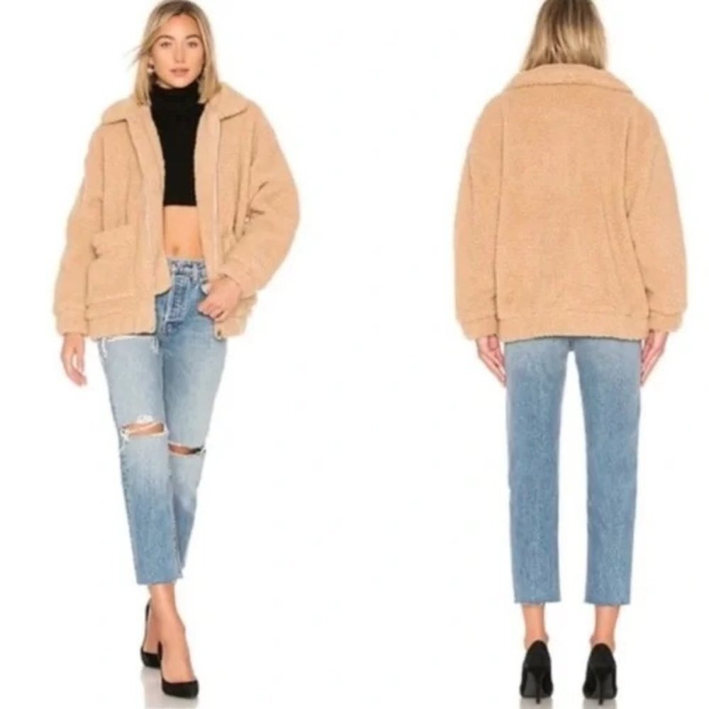 I.AM.GIA Pixie Teddy Sherpa Oversized Jacket Camel‎ Tan XS